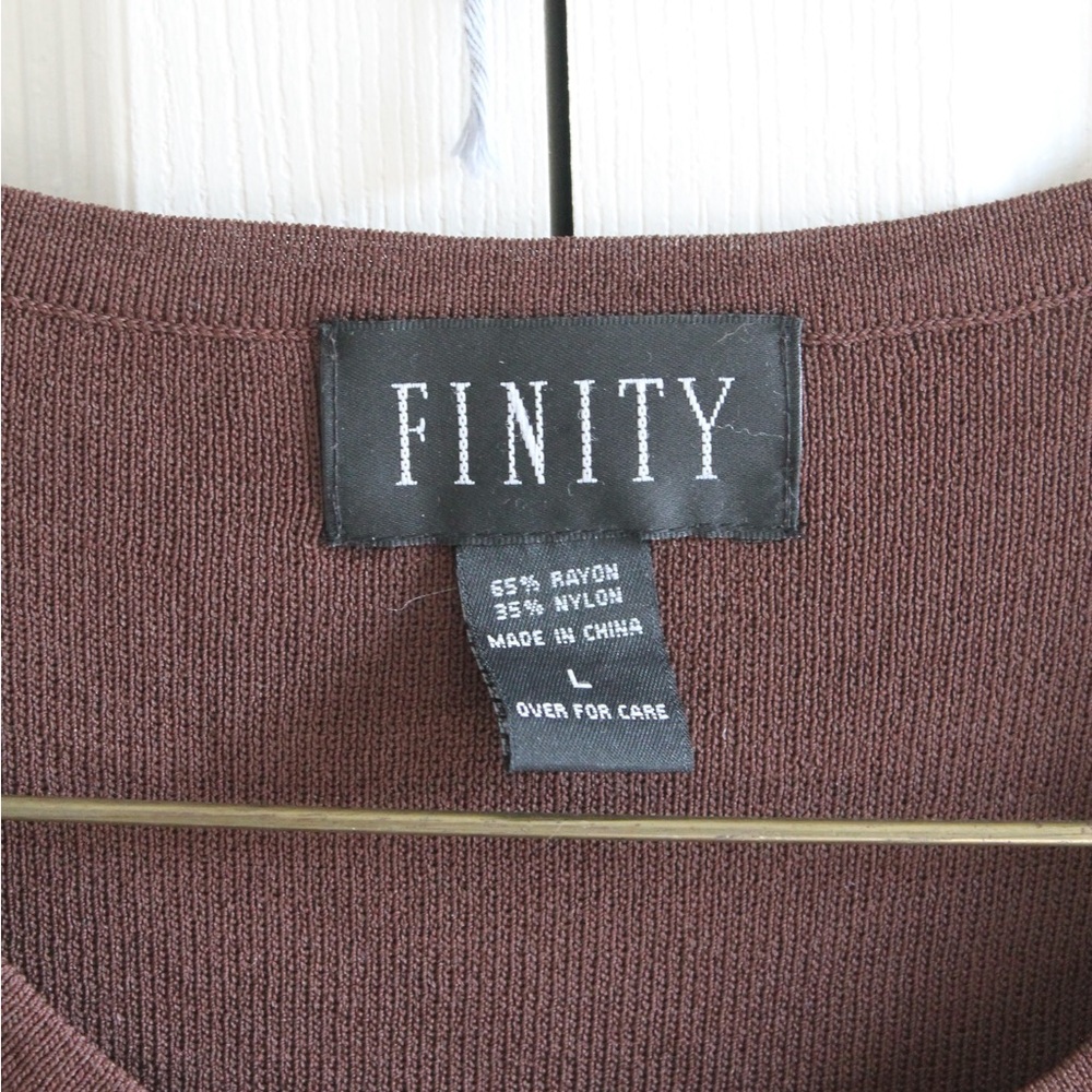 Finity Geometric Pattern Rhinestone Brown Tank Top - Picture 4 of 7